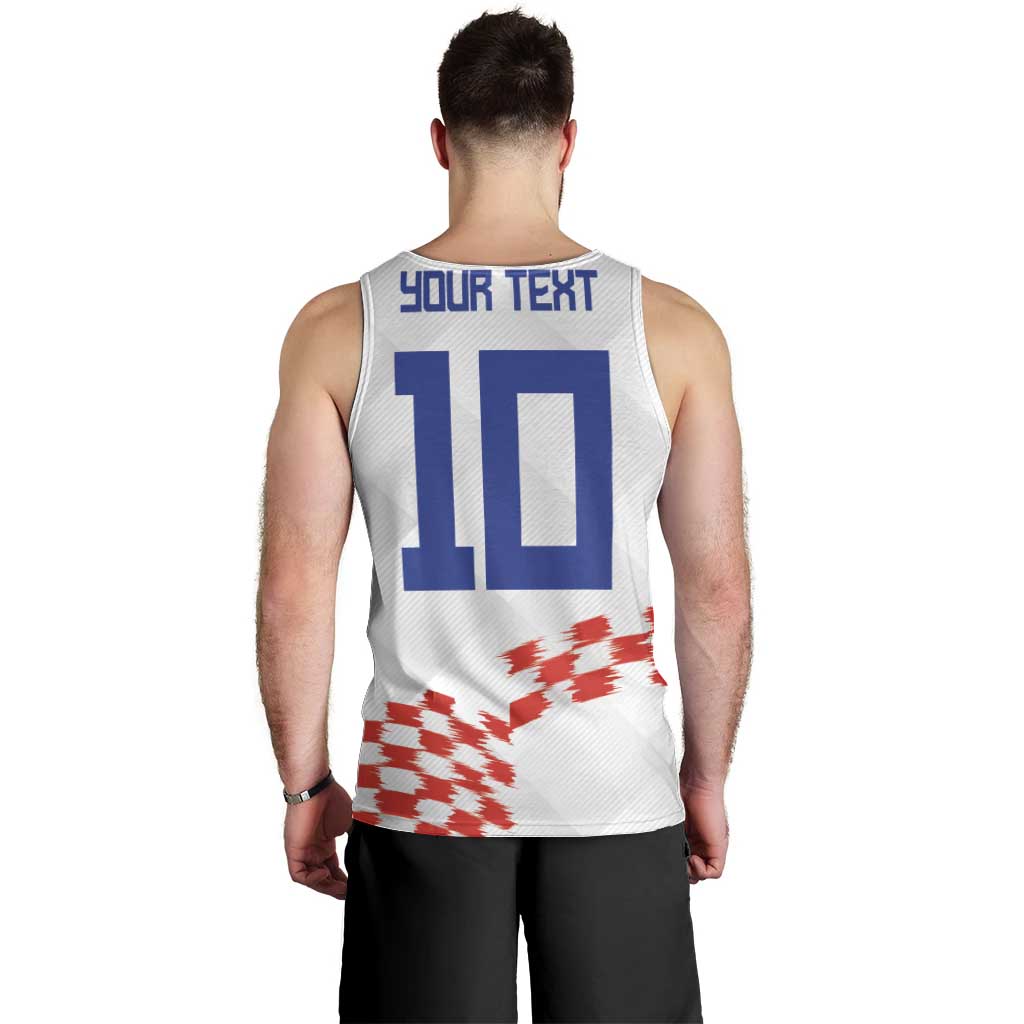 Custom Croatia Football Men Tank Top Kockasti-Grunge Checkers - Wonder Print Shop