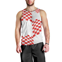 Custom Croatia Football Men Tank Top Kockasti-Grunge Checkers - Wonder Print Shop