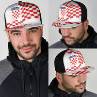 Croatia Football Mesh Trucker Cap Kockasti-Grunge Checkers - Wonder Print Shop