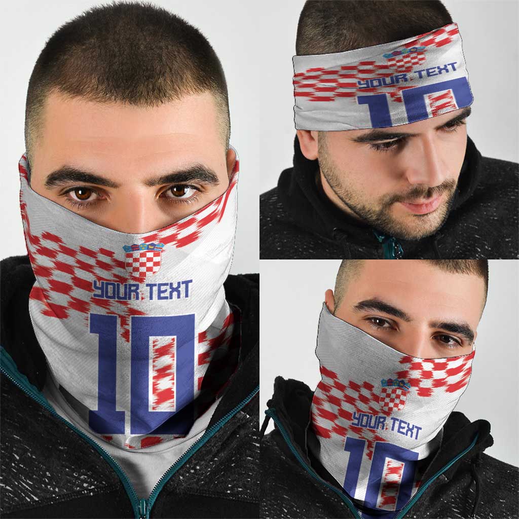 Croatia Football Neck Gaiter Kockasti-Grunge Checkers LT03