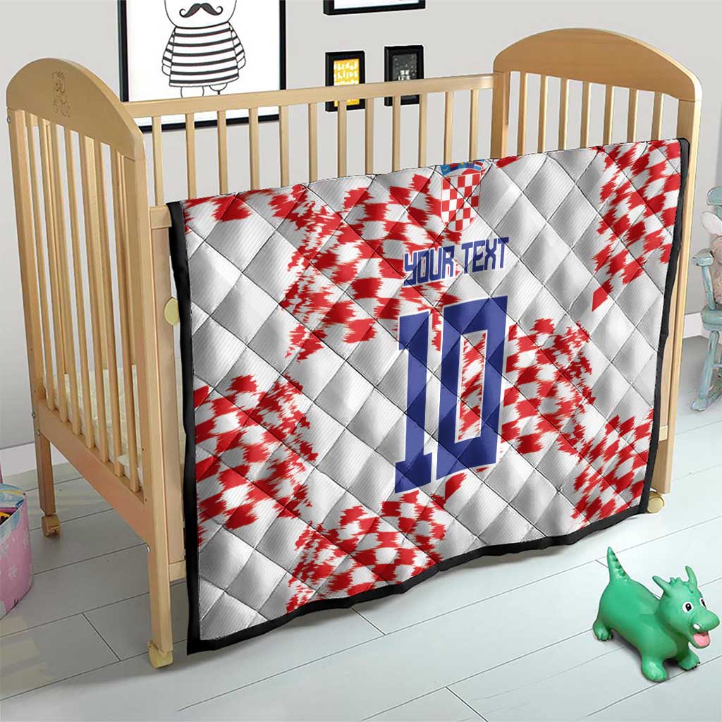 Custom Croatia Football Quilt Kockasti-Grunge Checkers - Wonder Print Shop