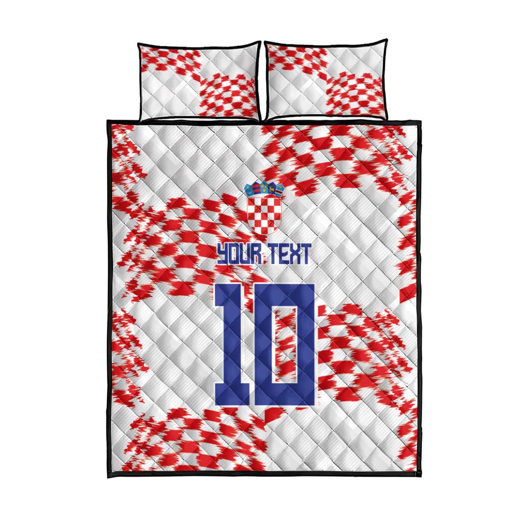 Custom Croatia Football Quilt Bed Set Kockasti-Grunge Checkers - Wonder Print Shop