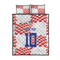 Custom Croatia Football Quilt Bed Set Kockasti-Grunge Checkers - Wonder Print Shop