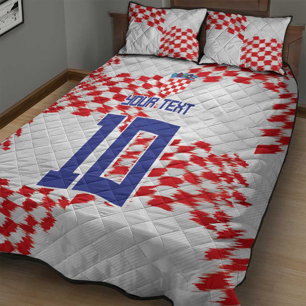 Custom Croatia Football Quilt Bed Set Kockasti-Grunge Checkers - Wonder Print Shop