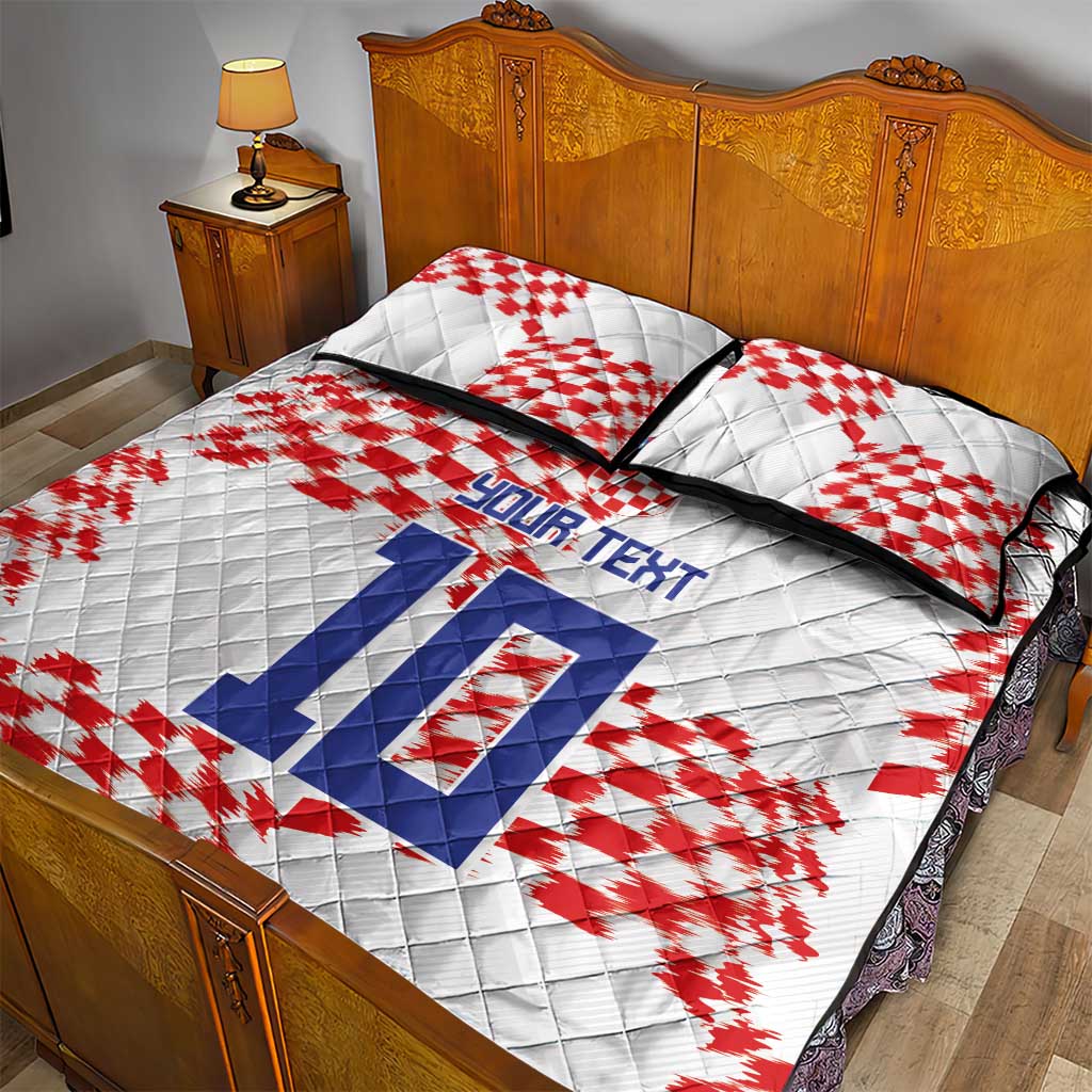 Custom Croatia Football Quilt Bed Set Kockasti-Grunge Checkers - Wonder Print Shop