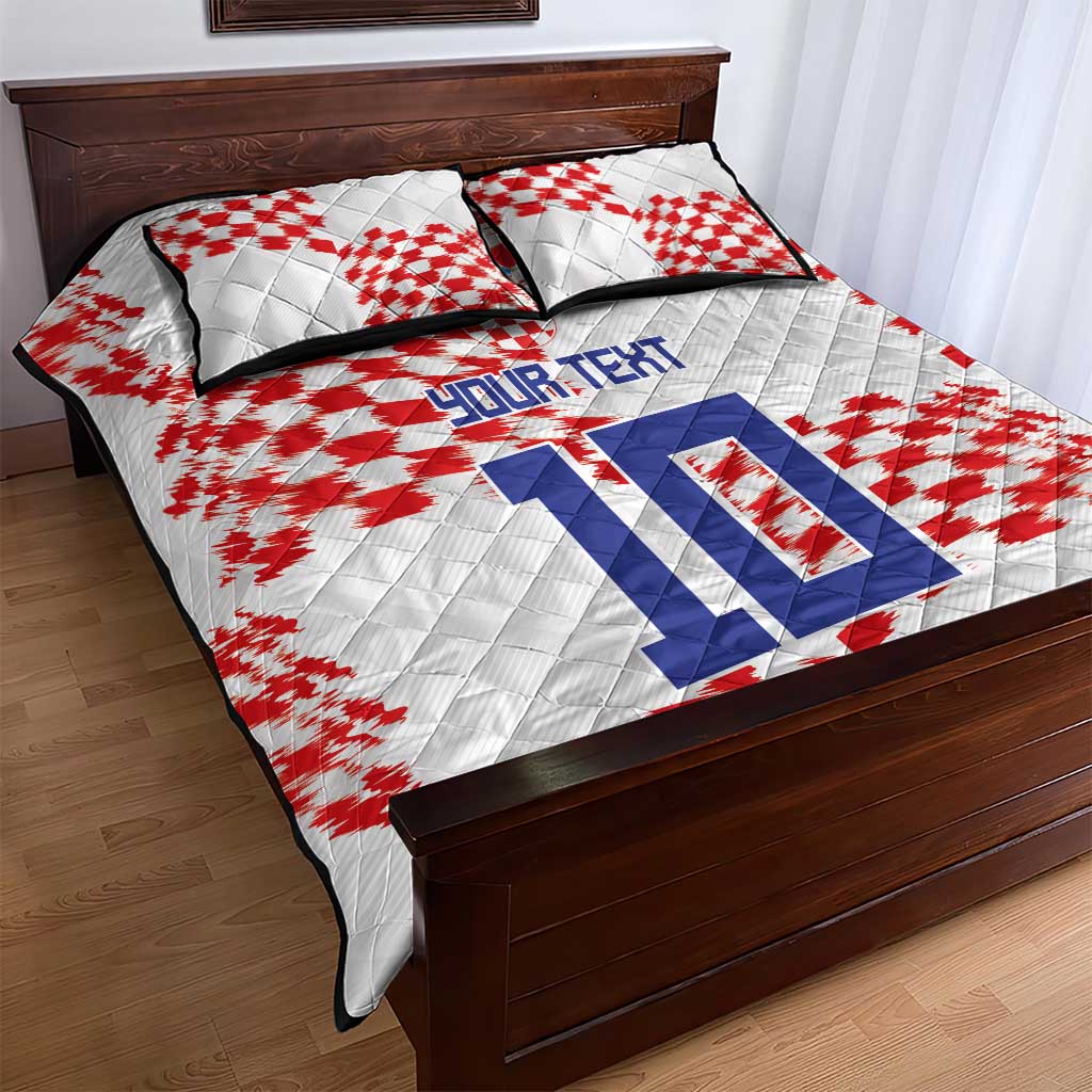 Custom Croatia Football Quilt Bed Set Kockasti-Grunge Checkers - Wonder Print Shop