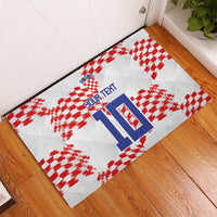 Custom Croatia Football Rubber Doormat Kockasti-Grunge Checkers - Wonder Print Shop