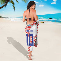 Custom Croatia Football Sarong Kockasti-Grunge Checkers - Wonder Print Shop