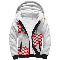 Custom Croatia Football Sherpa Hoodie Kockasti-Grunge Checkers - Wonder Print Shop
