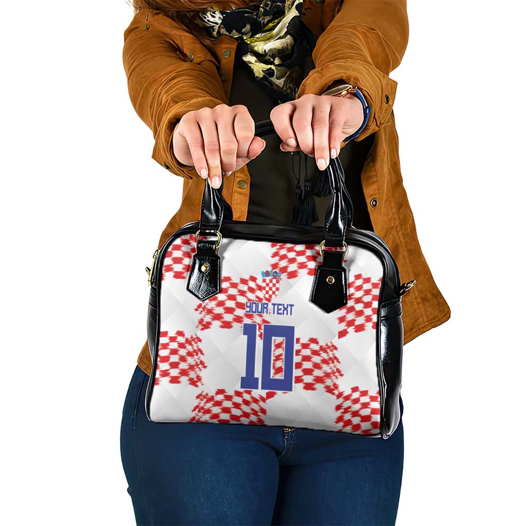 Custom Croatia Football Shoulder Handbag Kockasti-Grunge Checkers - Wonder Print Shop