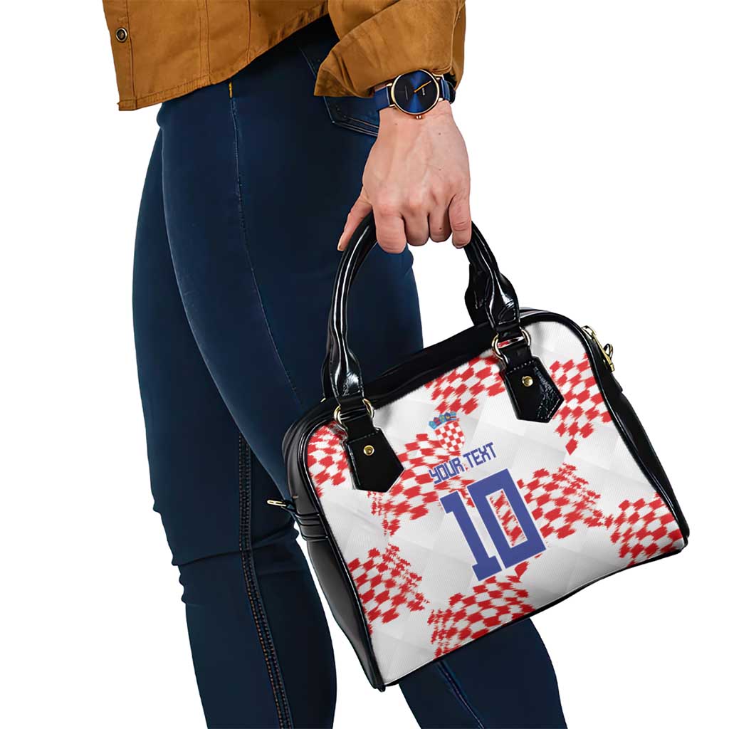 Custom Croatia Football Shoulder Handbag Kockasti-Grunge Checkers - Wonder Print Shop