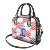 Custom Croatia Football Shoulder Handbag Kockasti-Grunge Checkers - Wonder Print Shop