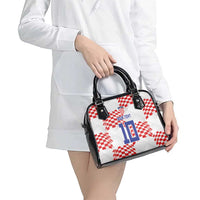 Custom Croatia Football Shoulder Handbag Kockasti-Grunge Checkers - Wonder Print Shop