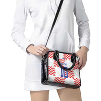 Custom Croatia Football Shoulder Handbag Kockasti-Grunge Checkers - Wonder Print Shop