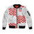 Custom Croatia Football Sleeve Zip Bomber Jacket Kockasti-Grunge Checkers - Wonder Print Shop