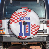 Custom Croatia Football Spare Tire Cover Kockasti-Grunge Checkers - Wonder Print Shop