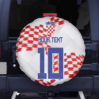 Custom Croatia Football Spare Tire Cover Kockasti-Grunge Checkers - Wonder Print Shop