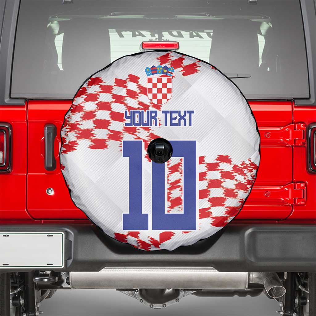 Custom Croatia Football Spare Tire Cover Kockasti-Grunge Checkers - Wonder Print Shop
