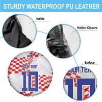 Custom Croatia Football Spare Tire Cover Kockasti-Grunge Checkers - Wonder Print Shop