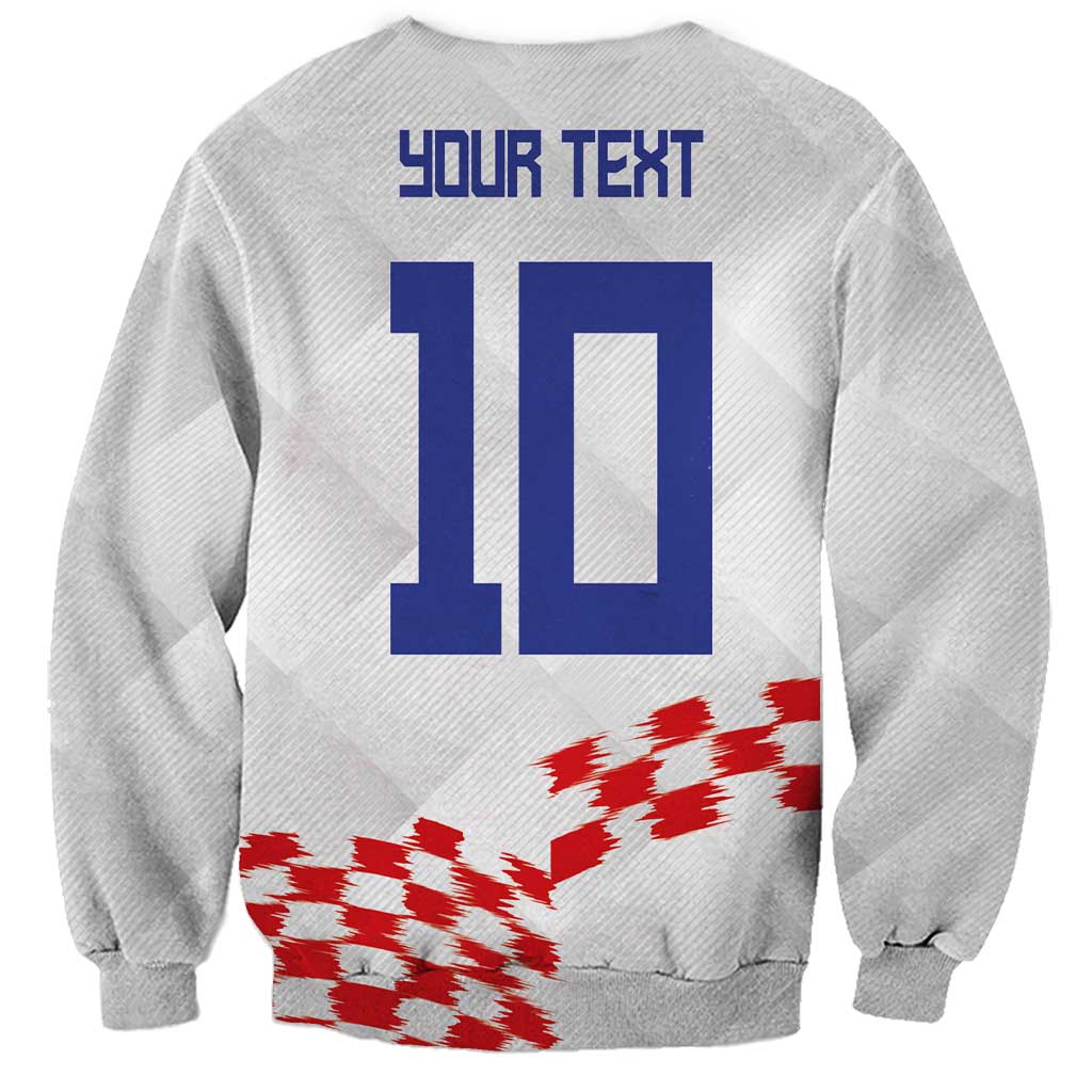 Custom Croatia Football Sweatshirt Kockasti-Grunge Checkers - Wonder Print Shop