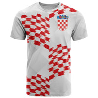 Custom Croatia Football T Shirt Kockasti-Grunge Checkers - Wonder Print Shop