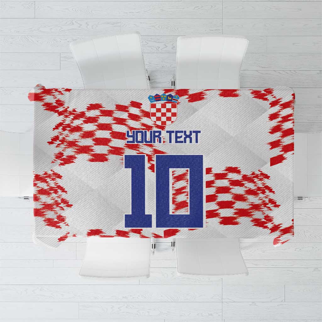 Custom Croatia Football Tablecloth Kockasti-Grunge Checkers - Wonder Print Shop