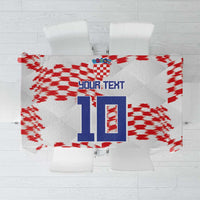 Custom Croatia Football Tablecloth Kockasti-Grunge Checkers - Wonder Print Shop