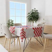 Custom Croatia Football Tablecloth Kockasti-Grunge Checkers - Wonder Print Shop