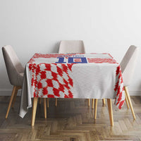Custom Croatia Football Tablecloth Kockasti-Grunge Checkers - Wonder Print Shop