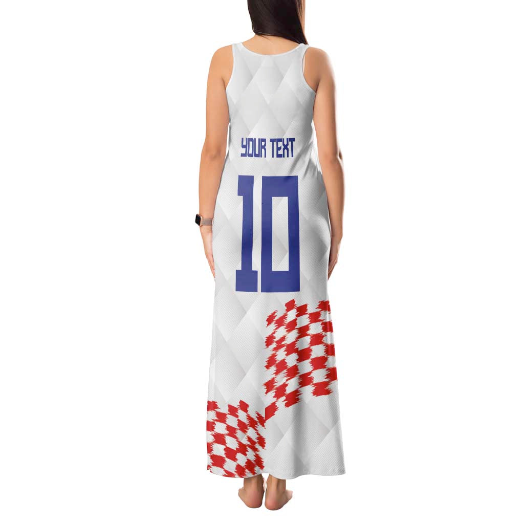 Custom Croatia Football Tank Maxi Dress Kockasti-Grunge Checkers - Wonder Print Shop
