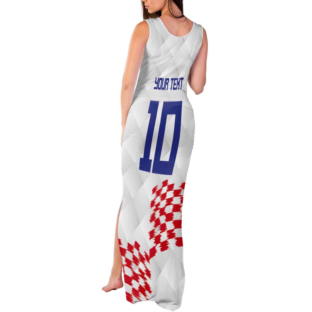 Custom Croatia Football Tank Maxi Dress Kockasti-Grunge Checkers - Wonder Print Shop