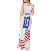 Custom Croatia Football Tank Maxi Dress Kockasti-Grunge Checkers - Wonder Print Shop