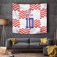 Custom Croatia Football Tapestry Kockasti-Grunge Checkers - Wonder Print Shop