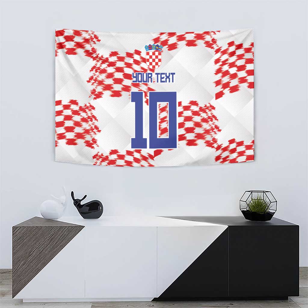 Custom Croatia Football Tapestry Kockasti-Grunge Checkers - Wonder Print Shop