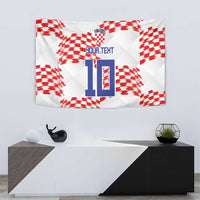 Custom Croatia Football Tapestry Kockasti-Grunge Checkers - Wonder Print Shop