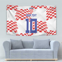 Custom Croatia Football Tapestry Kockasti-Grunge Checkers - Wonder Print Shop