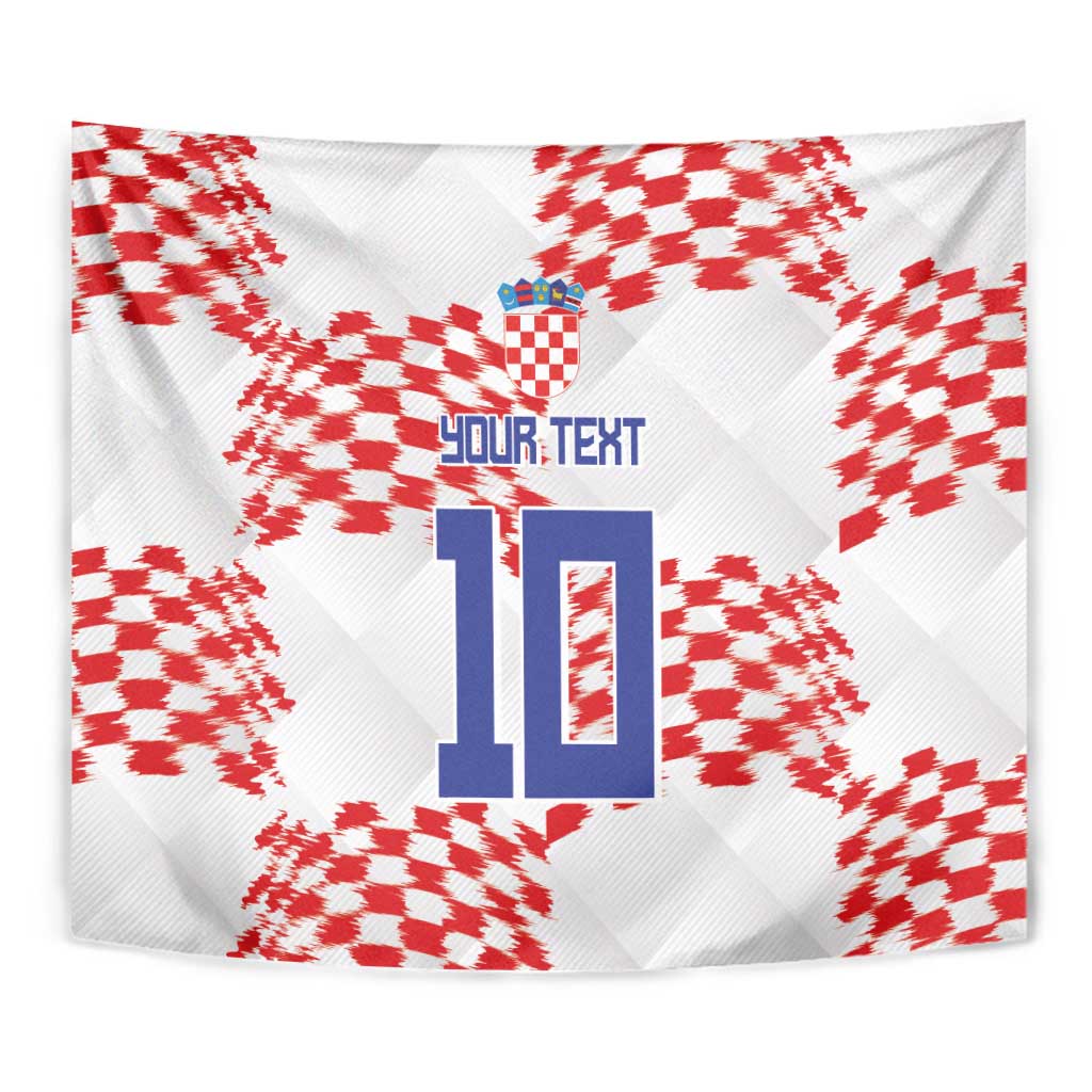 Custom Croatia Football Tapestry Kockasti-Grunge Checkers - Wonder Print Shop