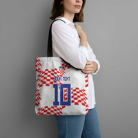 Custom Croatia Football Tote Bag Kockasti-Grunge Checkers - Wonder Print Shop