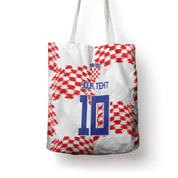 Custom Croatia Football Tote Bag Kockasti-Grunge Checkers - Wonder Print Shop