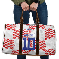 Custom Croatia Football Travel Bag Kockasti-Grunge Checkers - Wonder Print Shop