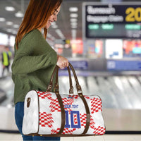 Custom Croatia Football Travel Bag Kockasti-Grunge Checkers - Wonder Print Shop