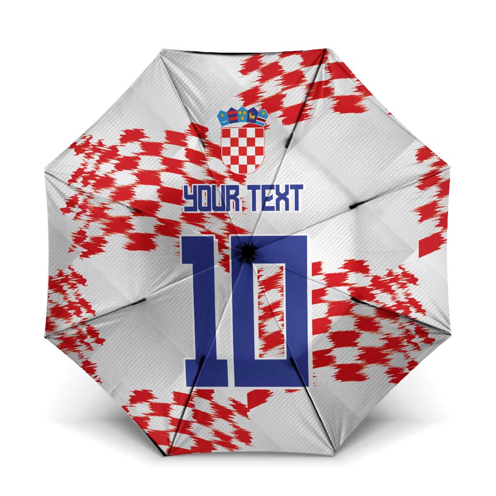 Custom Croatia Football Umbrella Kockasti-Grunge Checkers - Wonder Print Shop