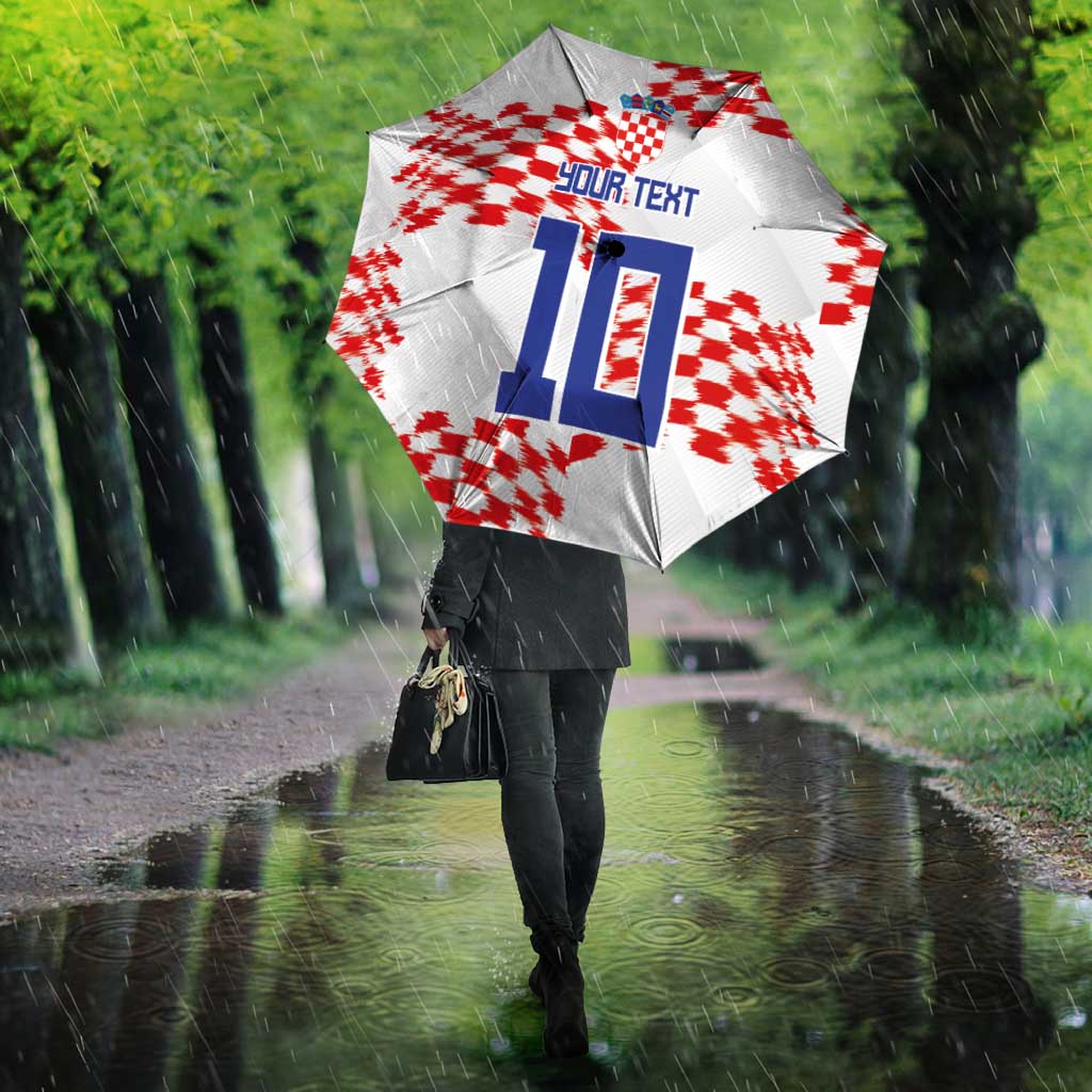 Custom Croatia Football Umbrella Kockasti-Grunge Checkers - Wonder Print Shop