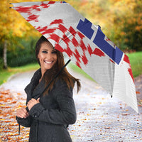 Custom Croatia Football Umbrella Kockasti-Grunge Checkers - Wonder Print Shop