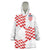 Custom Croatia Football Wearable Blanket Hoodie Kockasti-Grunge Checkers - Wonder Print Shop