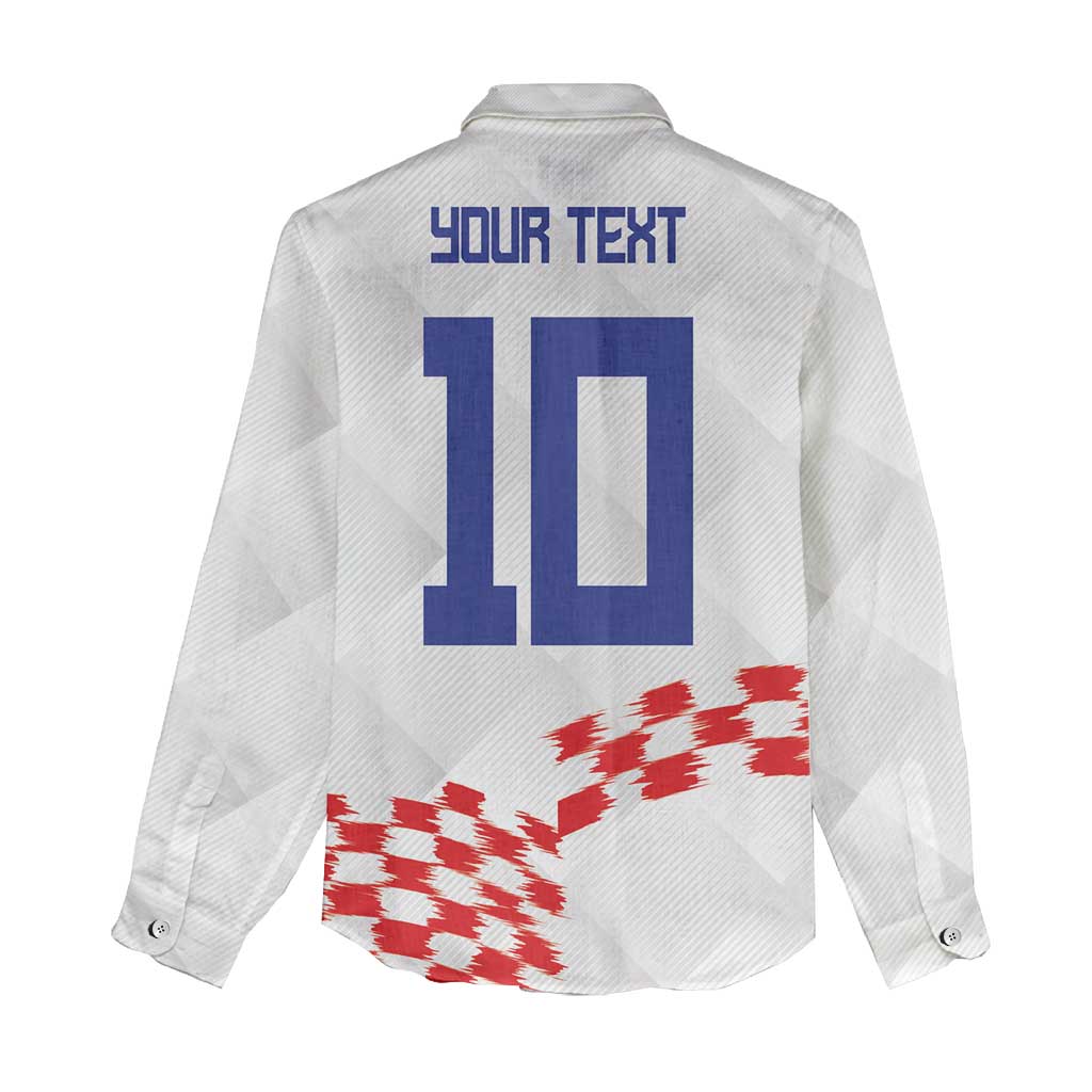 Custom Croatia Football Women Casual Shirt Kockasti-Grunge Checkers - Wonder Print Shop