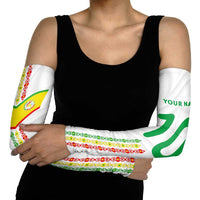 Custom Senegal Football Arm Sleeves Tricolor Traditional Patterns Sporty Style - Wonder Print Shop