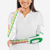 Custom Senegal Football Arm Sleeves Tricolor Traditional Patterns Sporty Style - Wonder Print Shop