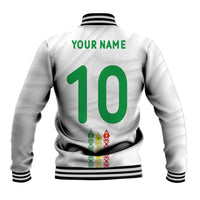 Custom Senegal Football Baseball Jacket Tricolor Traditional Patterns Sporty Style - Wonder Print Shop
