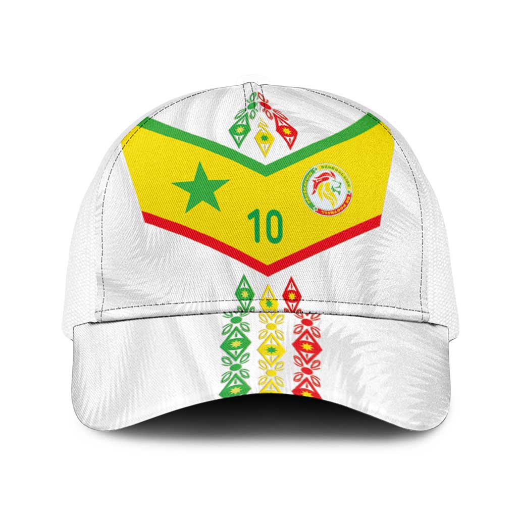 Senegal Football Baseball Net Cap Tricolor Traditional Patterns Sporty Style - Wonder Print Shop